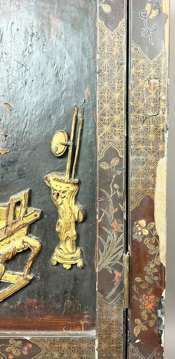 Armoire chinoise en bois laqué, XIXe siècle-photo-5