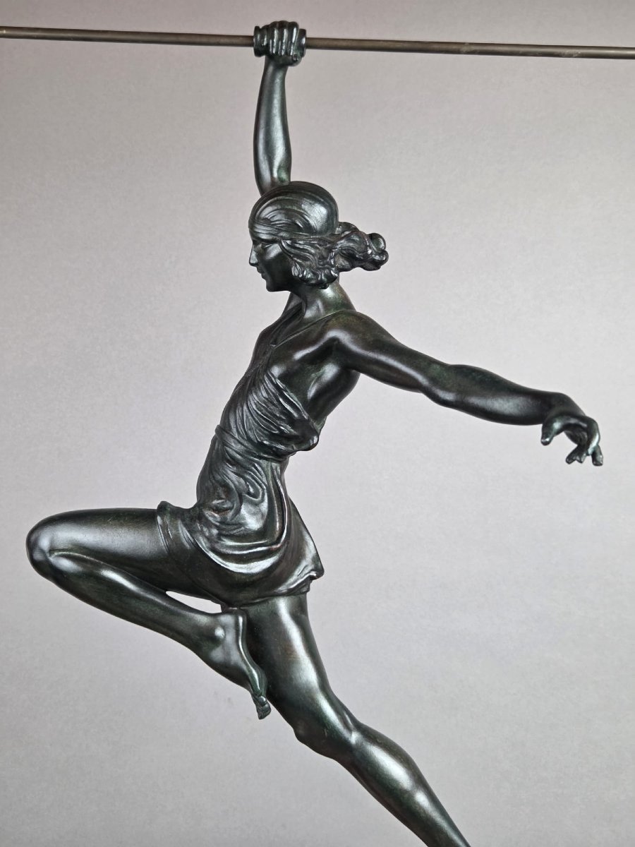 Pierre Le Faguays, Max Le Verrier Bronze With Green Patina -photo-8