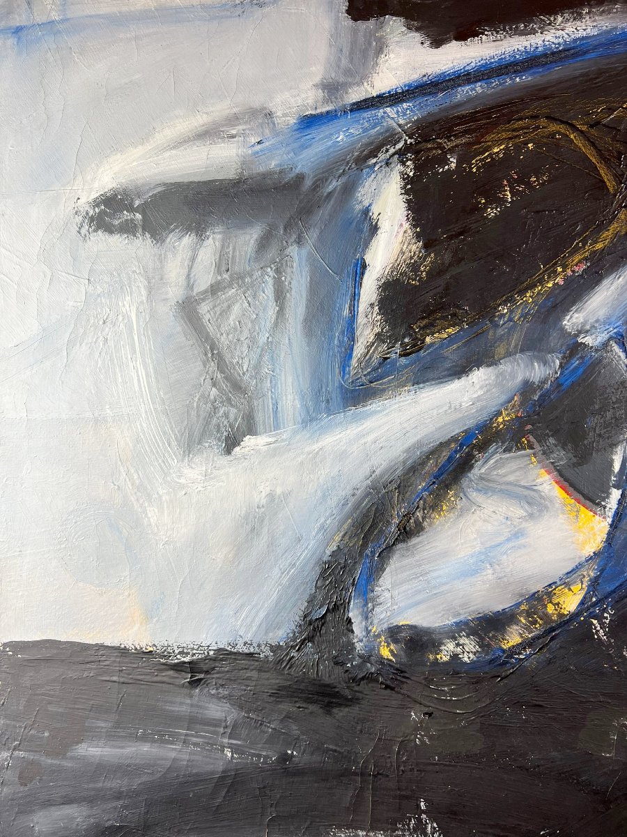 Huile sur toile," Mécanique 5", Maurice Gasquet (1931-2009)-photo-1