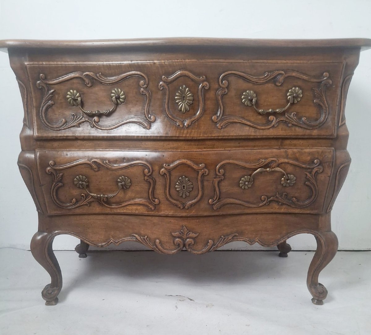 Louis XV Style Chest Of Drawers In Walnut, 20th-photo-2