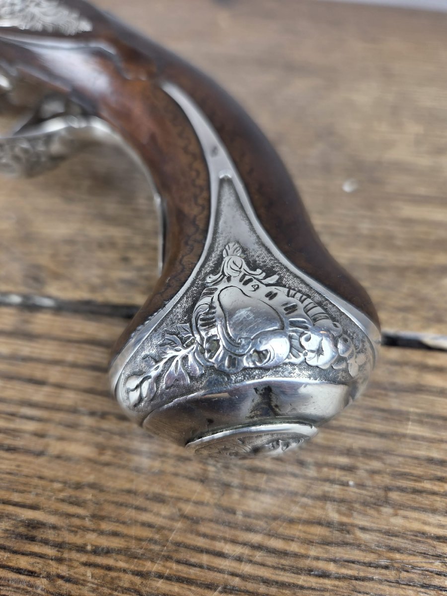 Paire de pistolets silex vers 1750-photo-7