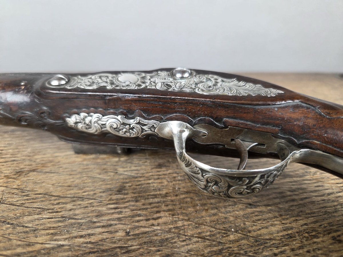 Paire de pistolets silex vers 1750-photo-8