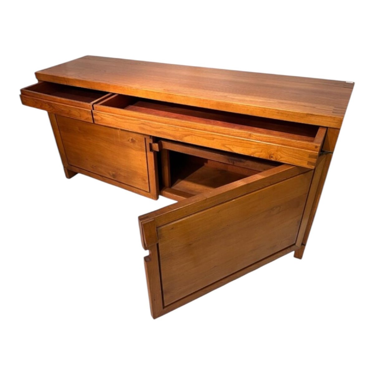 Pierre Chapo, R08 Sideboard In Solid Elm, Circa 1960-photo-2