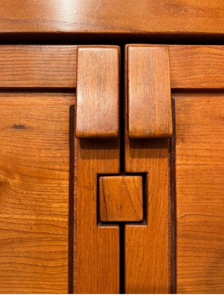 Pierre Chapo, R08 Sideboard In Solid Elm, Circa 1960-photo-3