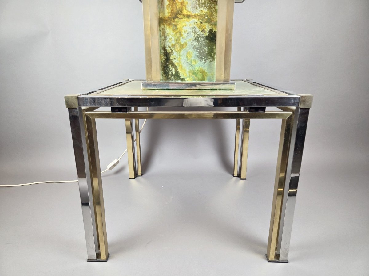 Hollywood-style Table And Lamp, Circa 1970-photo-3