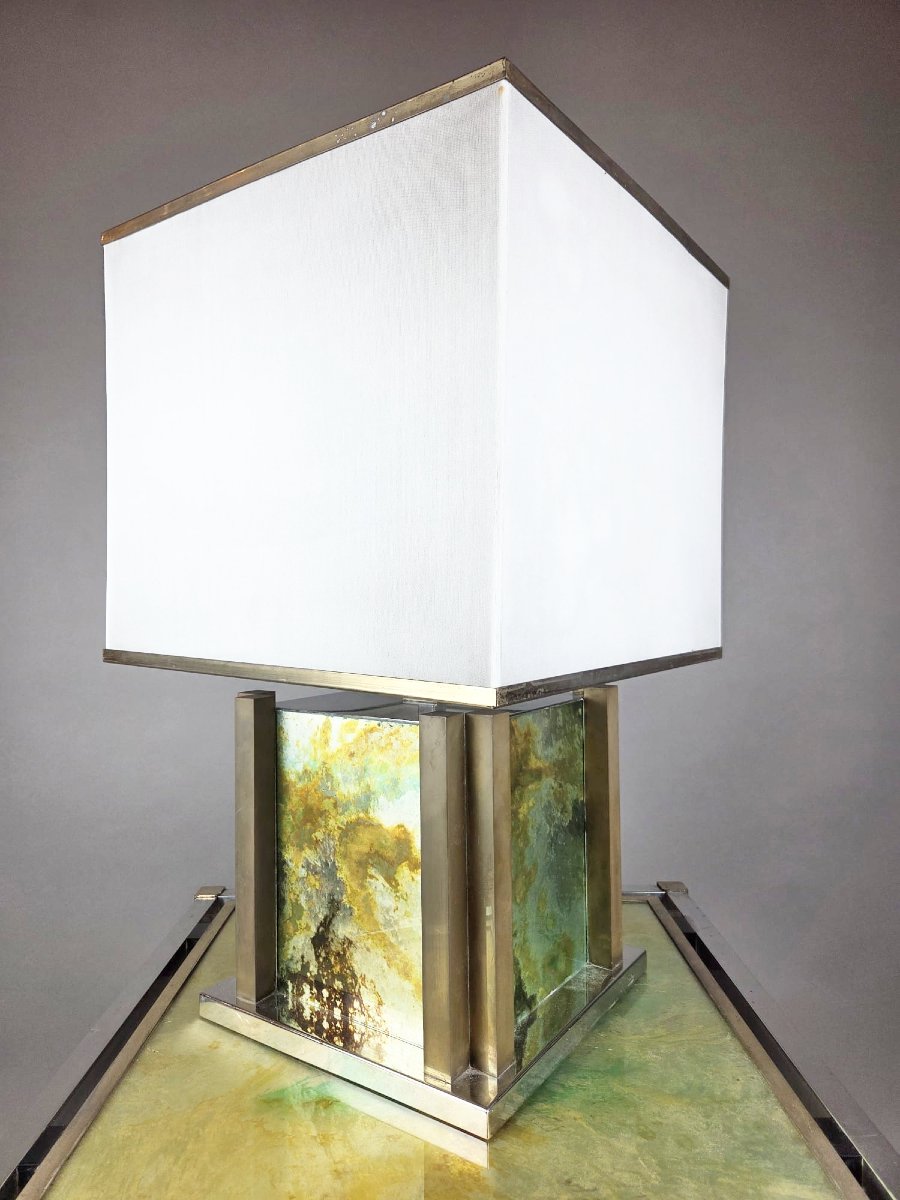 Hollywood-style Table And Lamp, Circa 1970-photo-1