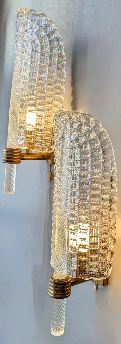 Paire d’appliques André Arbus, Maison Véronèse, vers 1940-photo-4
