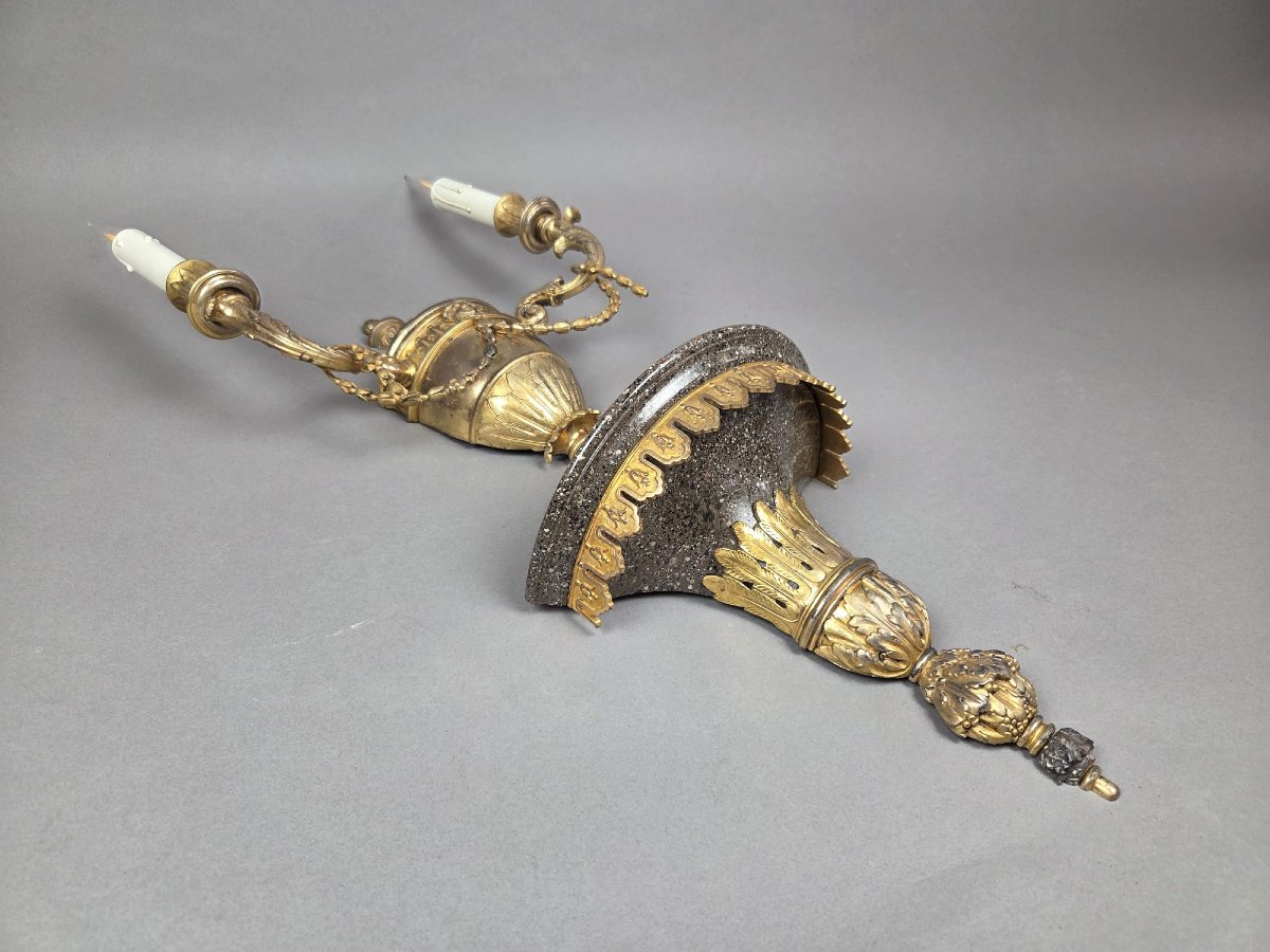 Applique en bronze et laiton, fin 19th-photo-1