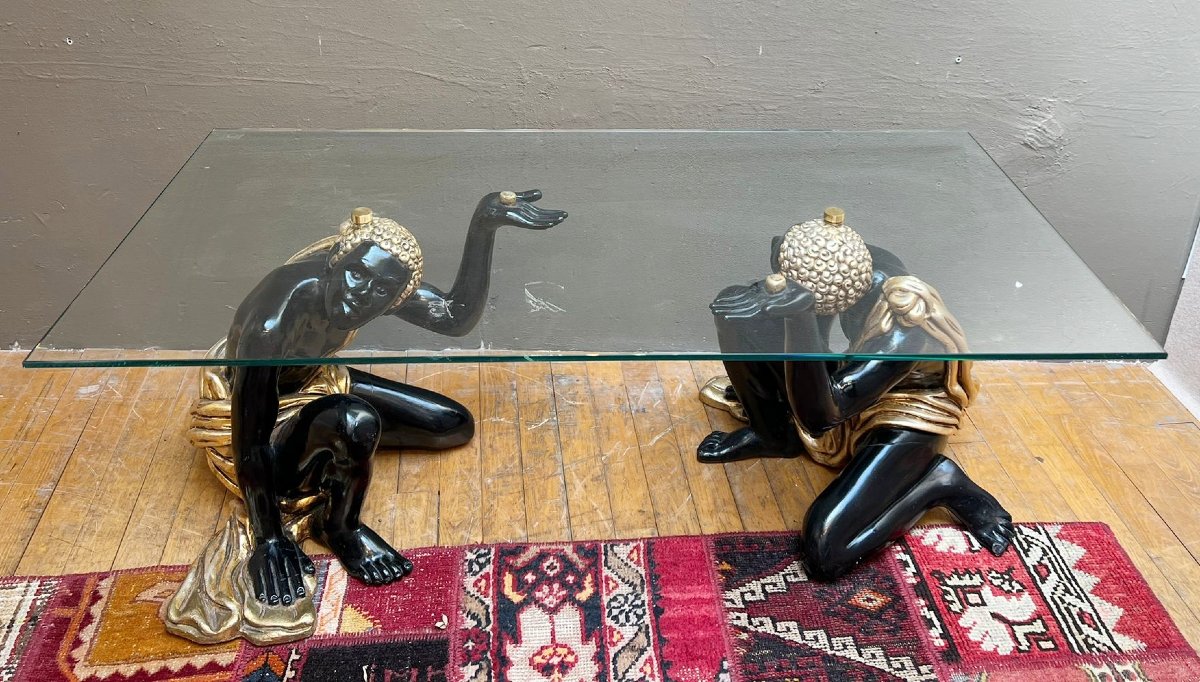 Maison Roméo Riga, Nubian Coffee Table, Circa 1970-photo-2