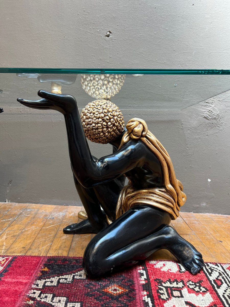 Maison Roméo Riga, Nubian Coffee Table, Circa 1970-photo-3