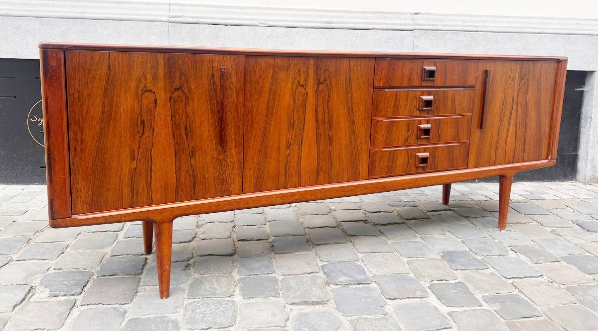 Enfilade scandinave en teck, années 1960-photo-2