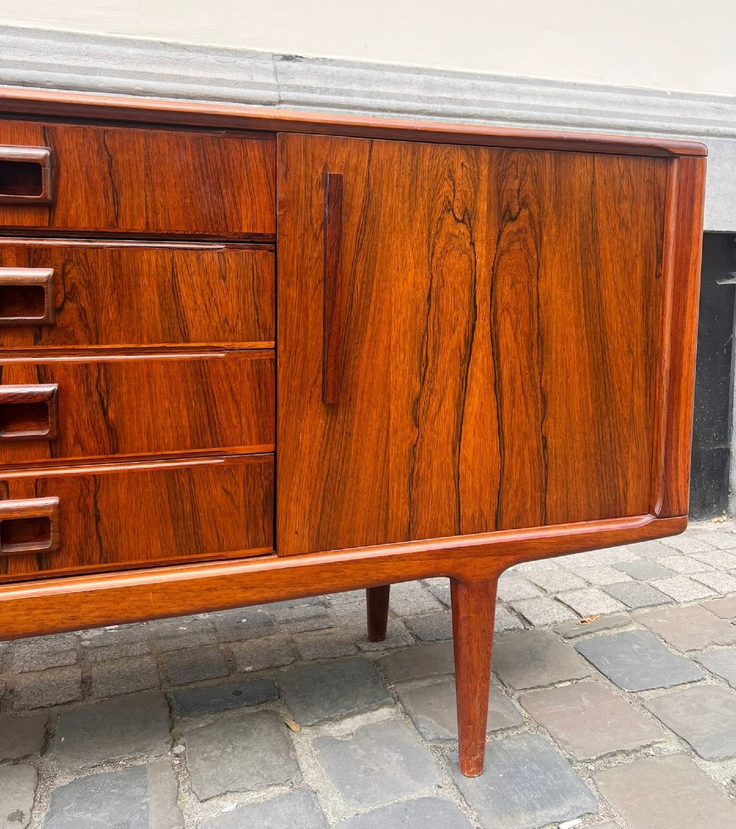 Enfilade scandinave en teck, années 1960-photo-3