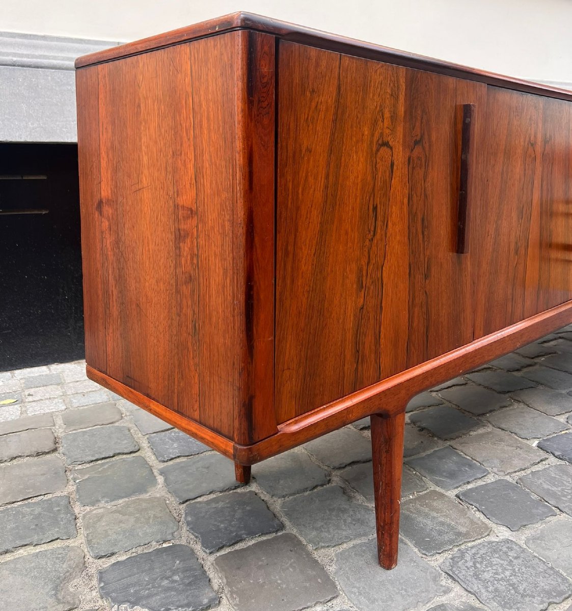 Enfilade scandinave en teck, années 1960-photo-4