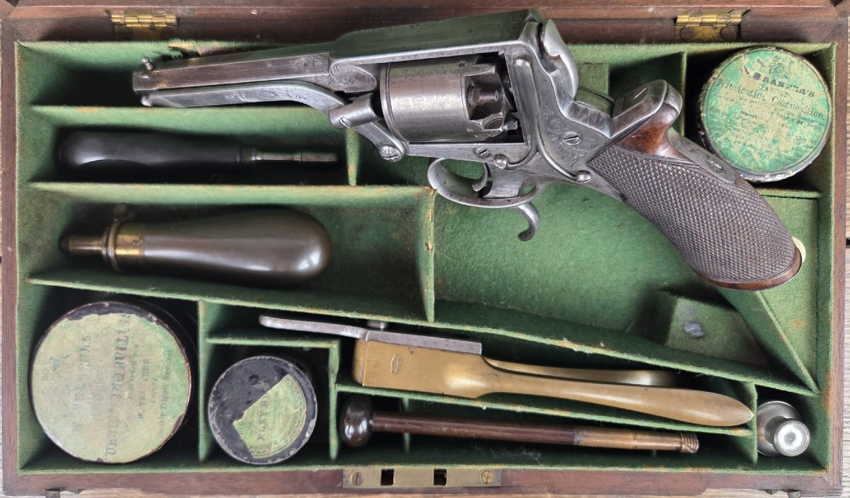 Trenter Percussion Revolver, 1853, In Original Box-photo-3