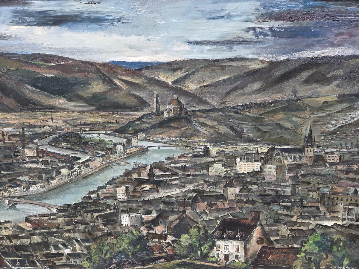 Paul Daxhelet (1905 - 1993) Belgian School, Oil On Canvas -photo-2