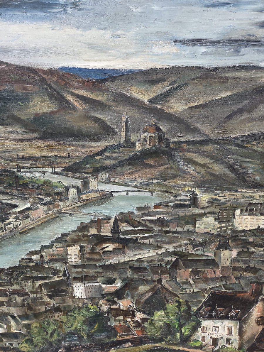 Paul Daxhelet (1905 - 1993) Belgian School, Oil On Canvas -photo-4