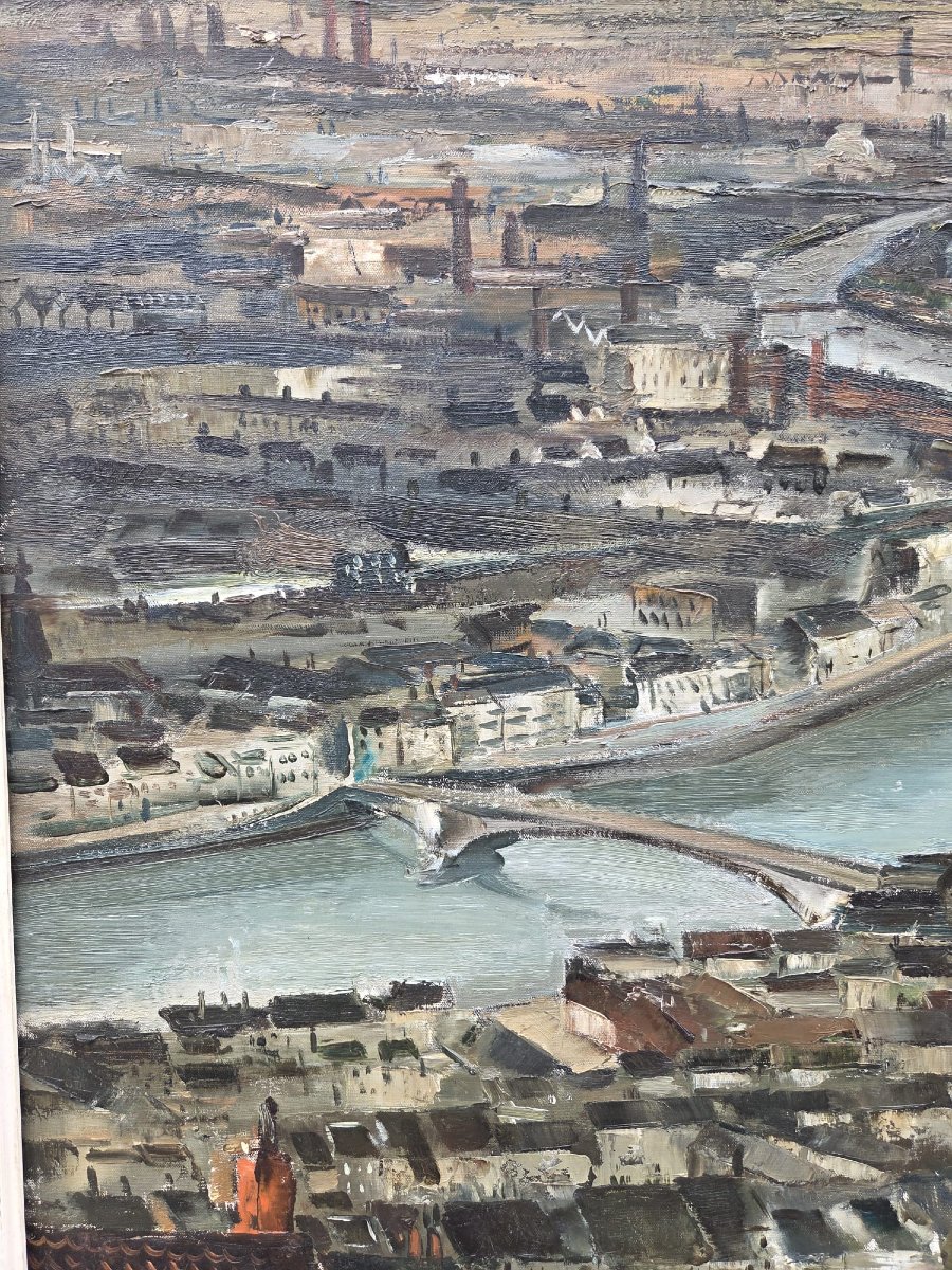 Paul Daxhelet (1905 - 1993) Belgian School, Oil On Canvas -photo-5