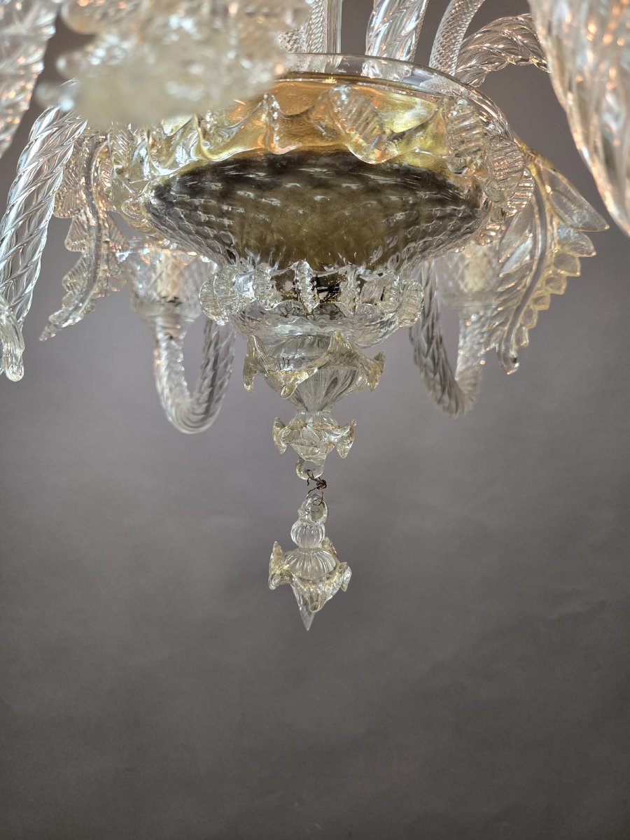 6-light Murano Glass Chandelier-photo-2