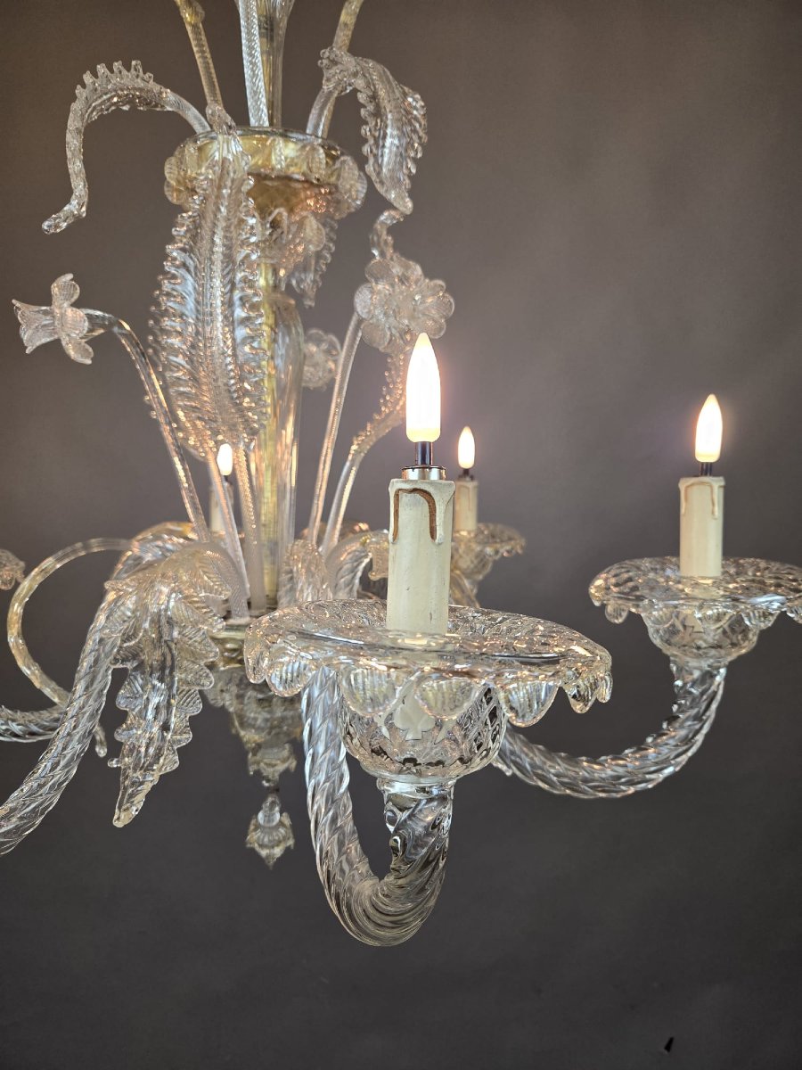 6-light Murano Glass Chandelier-photo-3