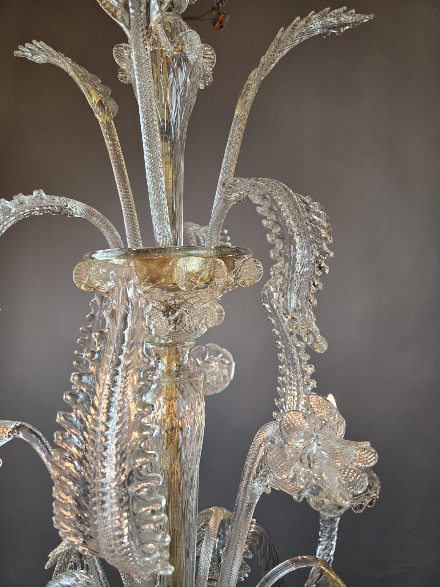 6-light Murano Glass Chandelier-photo-4