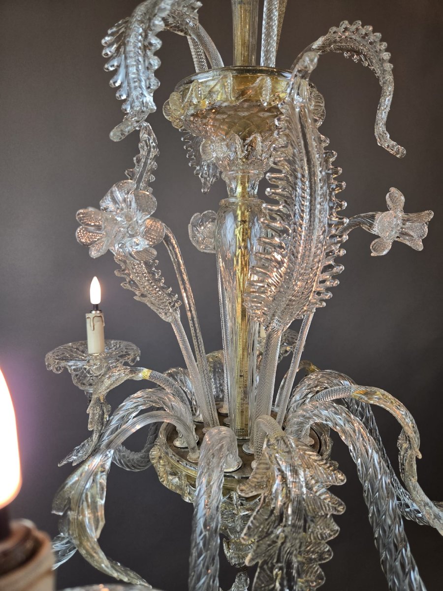 6-light Murano Glass Chandelier-photo-2