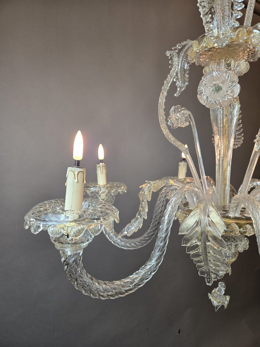 6-light Murano Glass Chandelier-photo-3