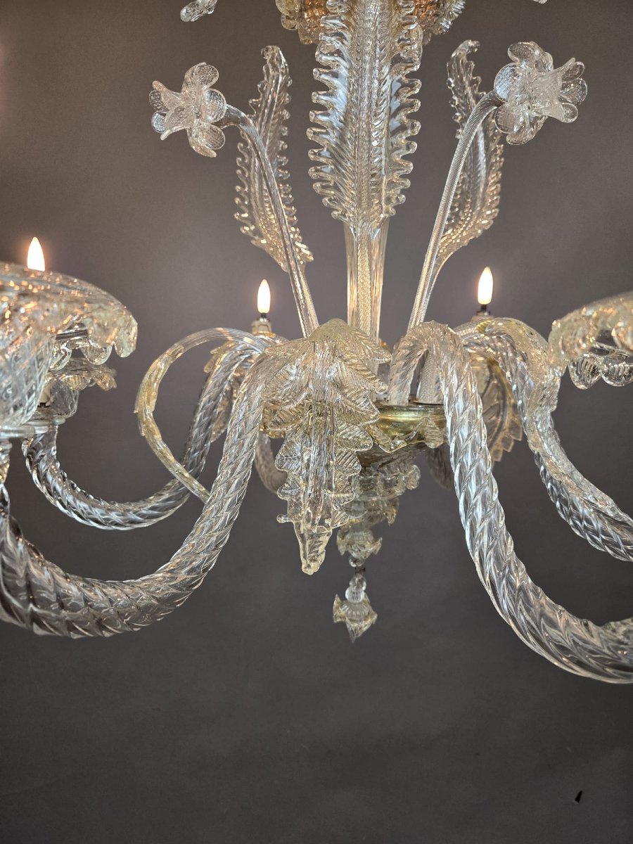 6-light Murano Glass Chandelier-photo-4