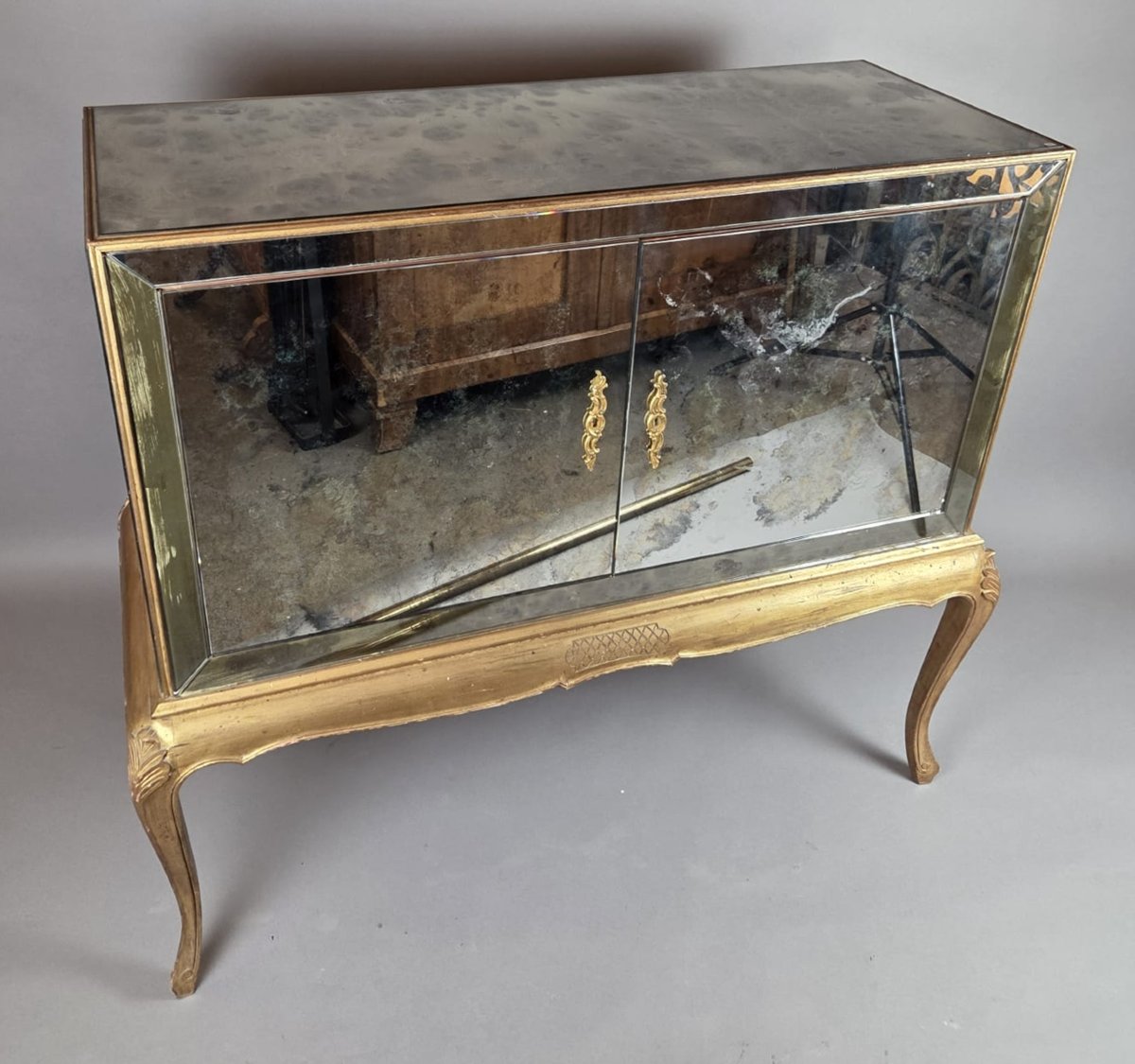 Italian Mirror Dresser, Circa 1970-photo-4