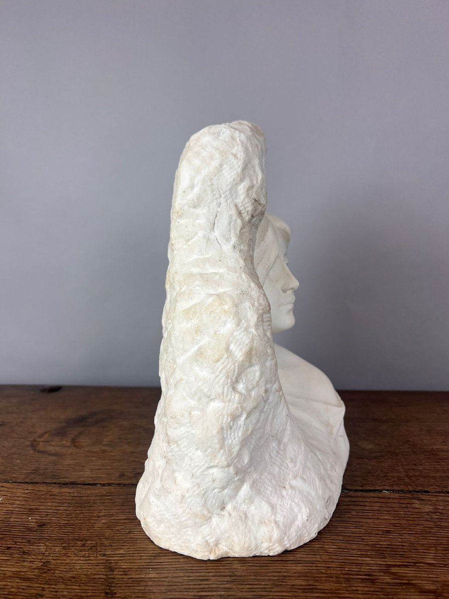 Fortunado Gori (1886 - 1925) Sculpture en marbre de Carrare-photo-4