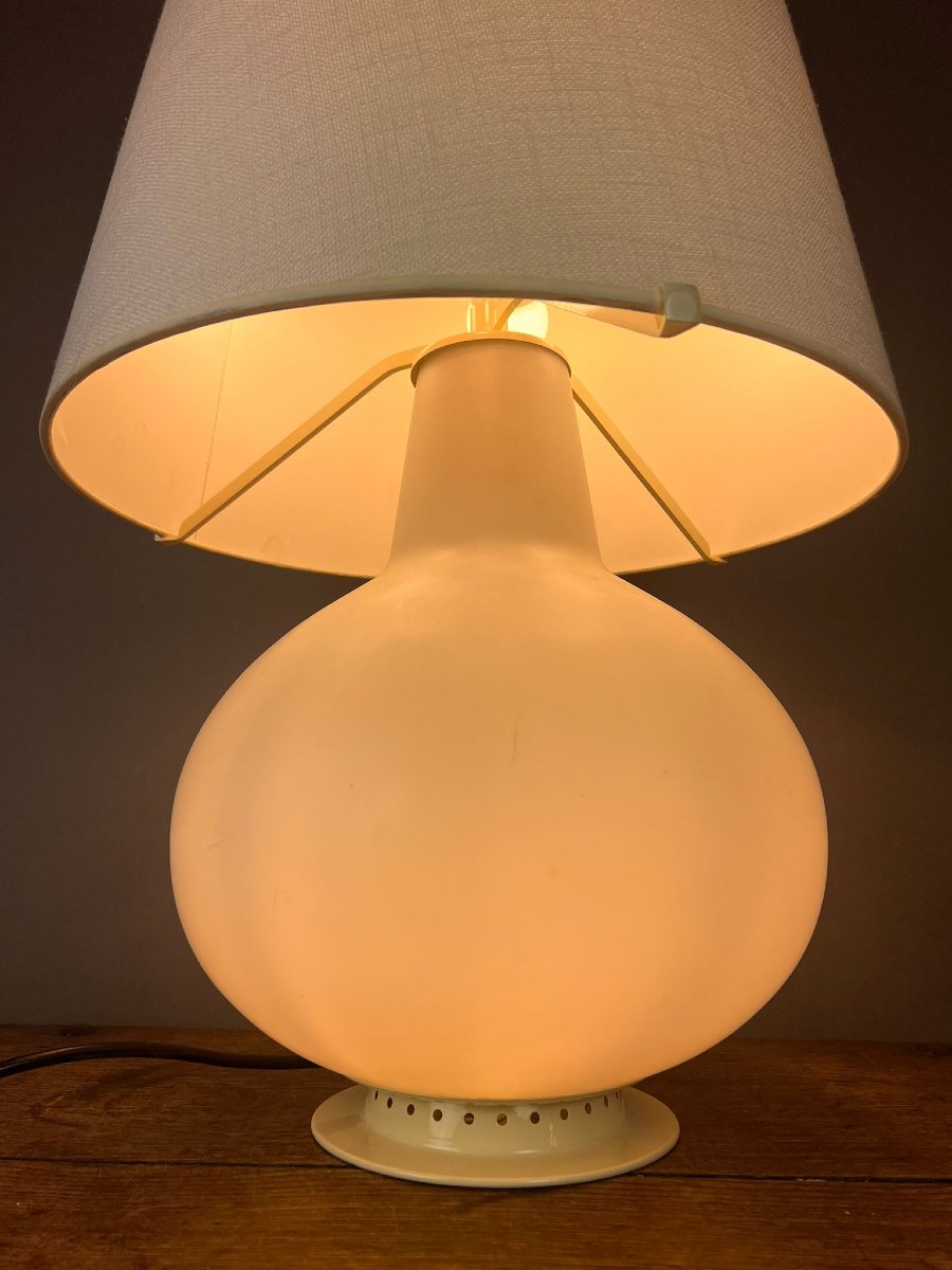 Max Imgrand For Fontana Arte, Large Opaline Lamp-photo-2