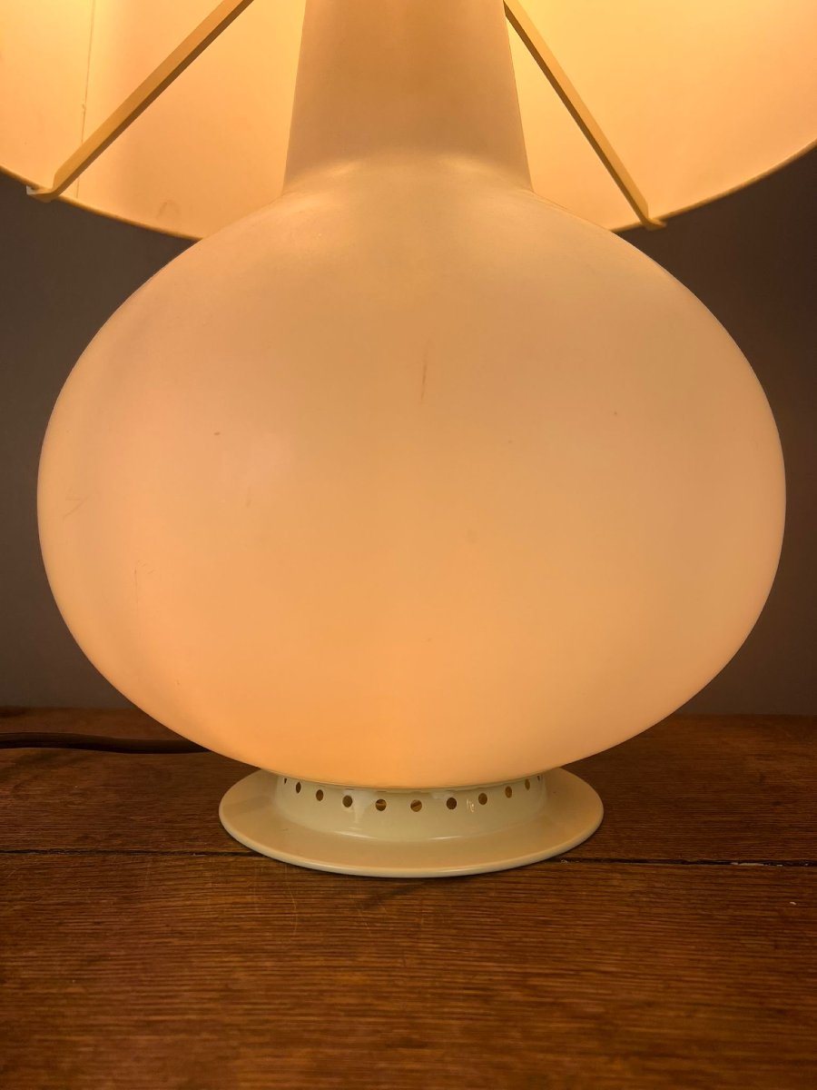 Max Imgrand For Fontana Arte, Large Opaline Lamp-photo-3