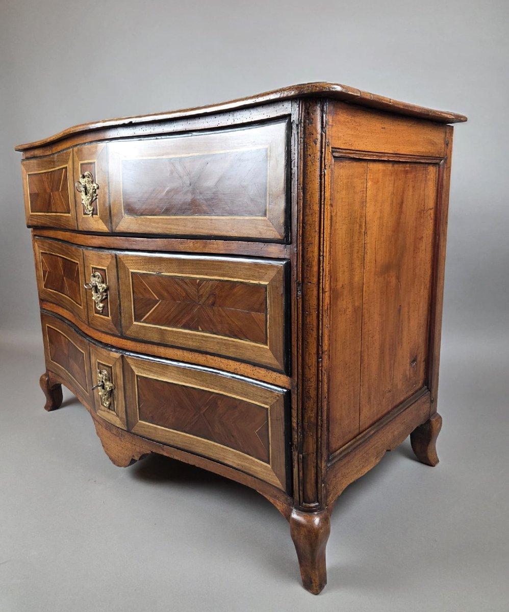 Louis XV Style Mahogany And Rosewood Chest Of Drawers, 19th Century-photo-1