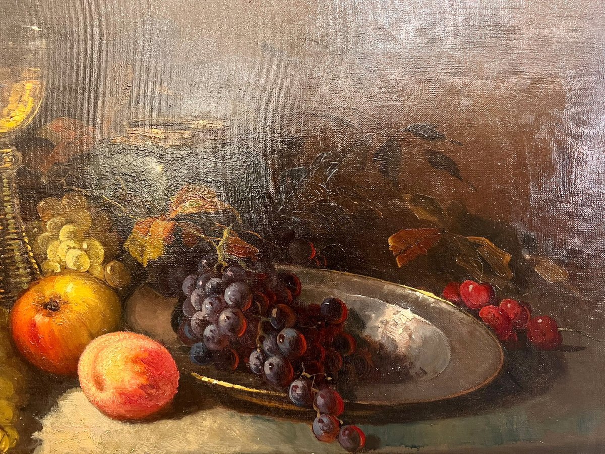 Cornelis Terlouw (1890–1948), Still Life, Oil On Canvas, Early 20th Century-photo-4