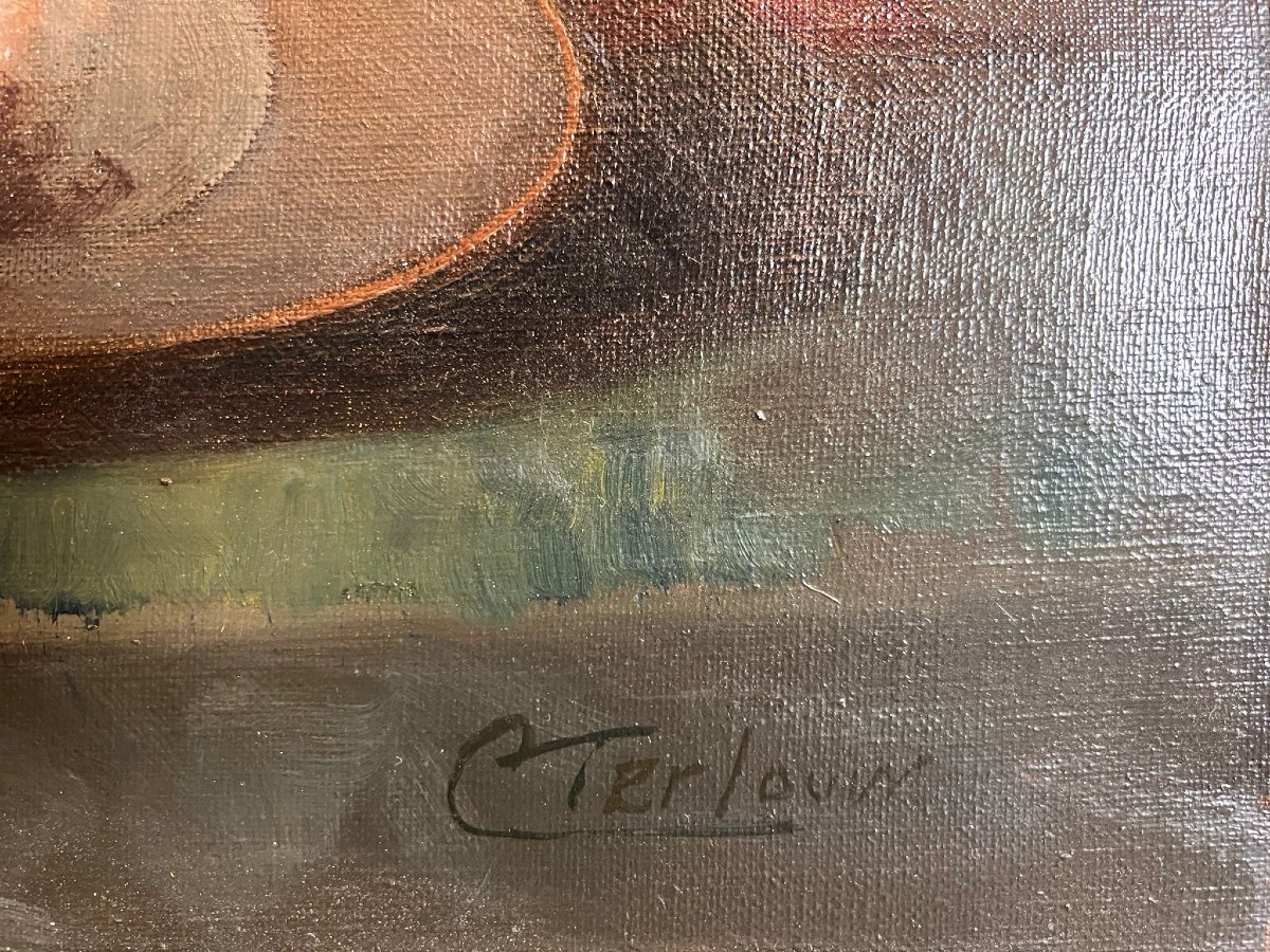 Cornelis Terlouw (1890–1948), Still Life, Oil On Canvas, Early 20th Century-photo-1