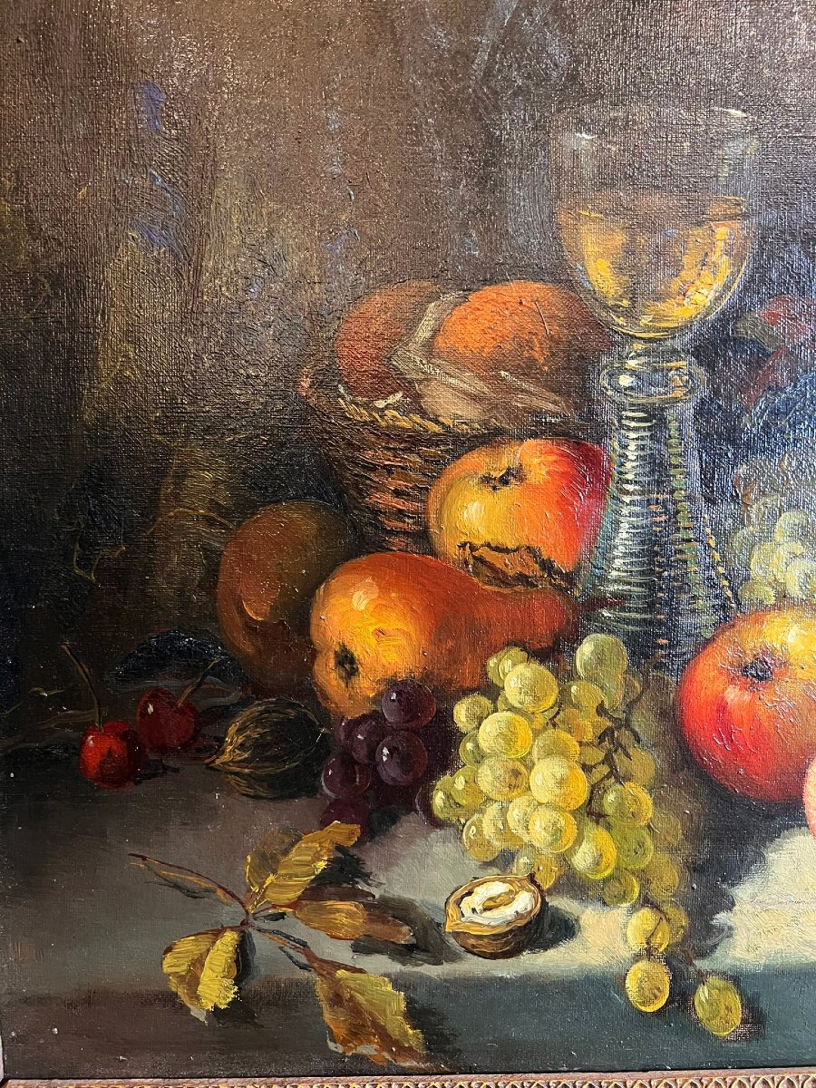 Cornelis Terlouw (1890–1948), Still Life, Oil On Canvas, Early 20th Century-photo-3