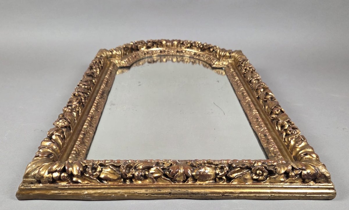Louis XIV Mirror In Gilded Wood, Early 19th Century-photo-2