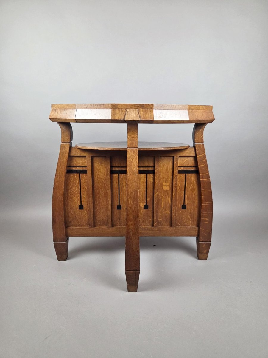 Ecole de "La Haye" Guéridon Art Déco en chêne