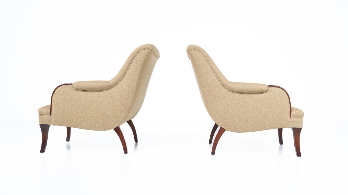 Pair Of Armchairs, Circa 1920-photo-2