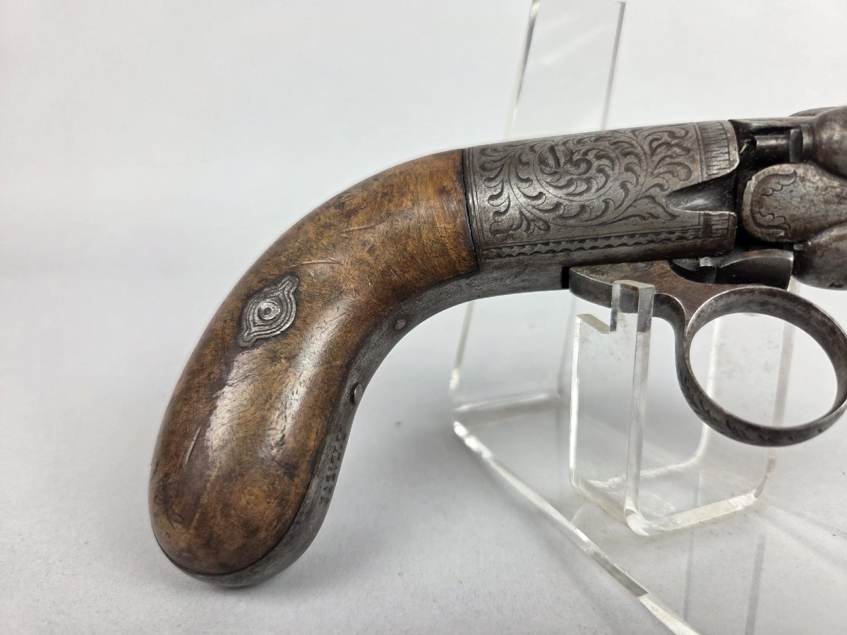 4-barrel Pistol By Mariette, Liège, Circa 1845-photo-3