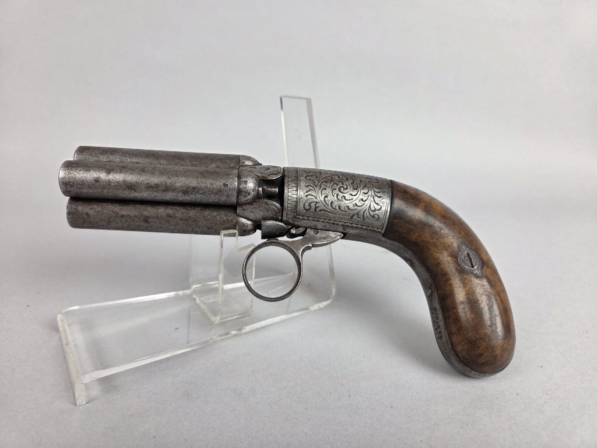 4-barrel Pistol By Mariette, Liège, Circa 1845