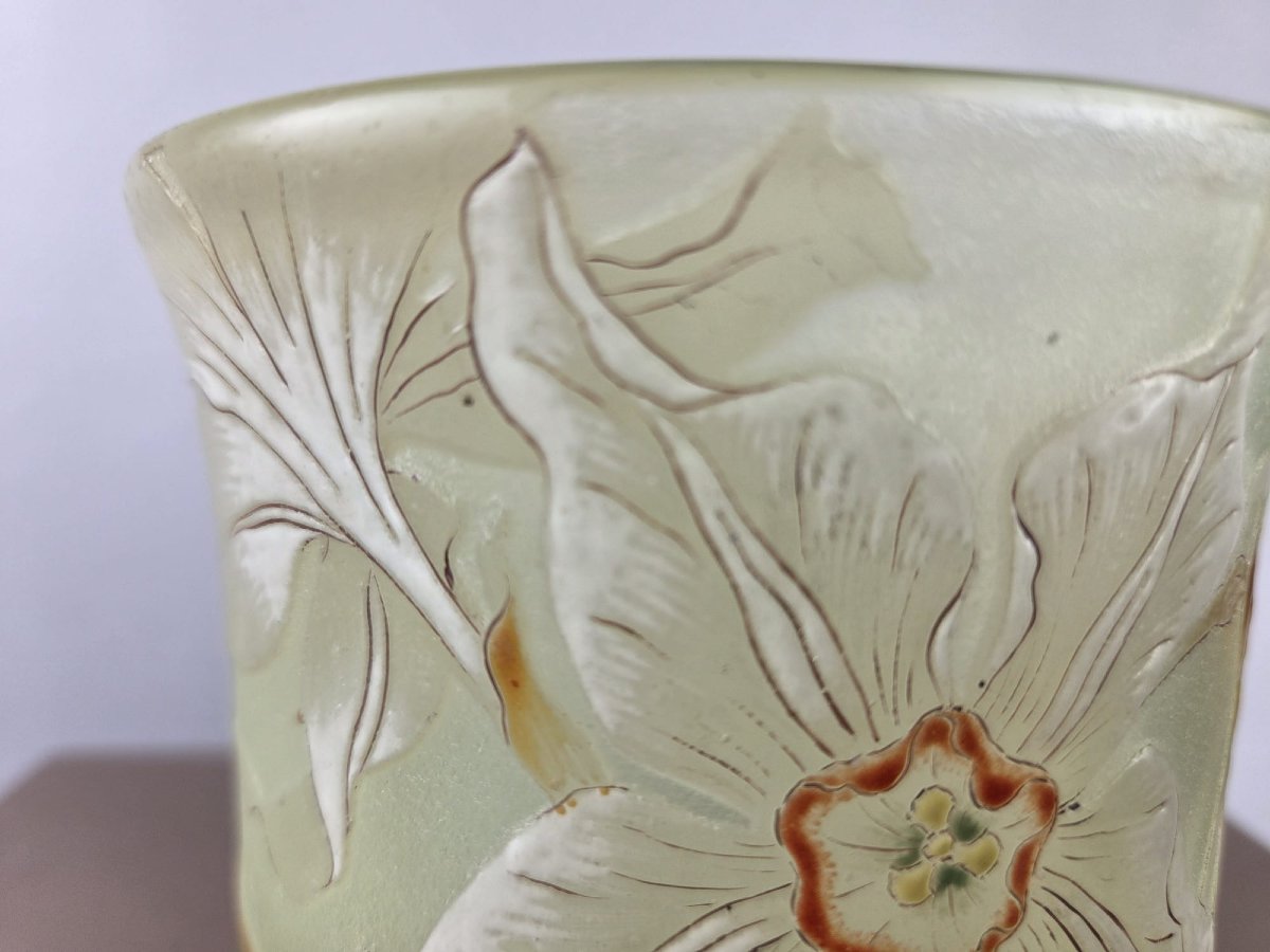 Emile Gallé, vase en pâte de verre, vers 1900-photo-1