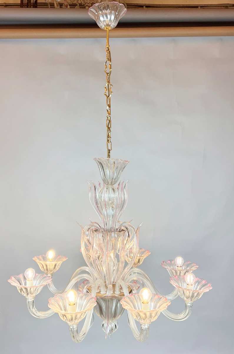 Lustre Murano à huit bras, XXe siècle-photo-2