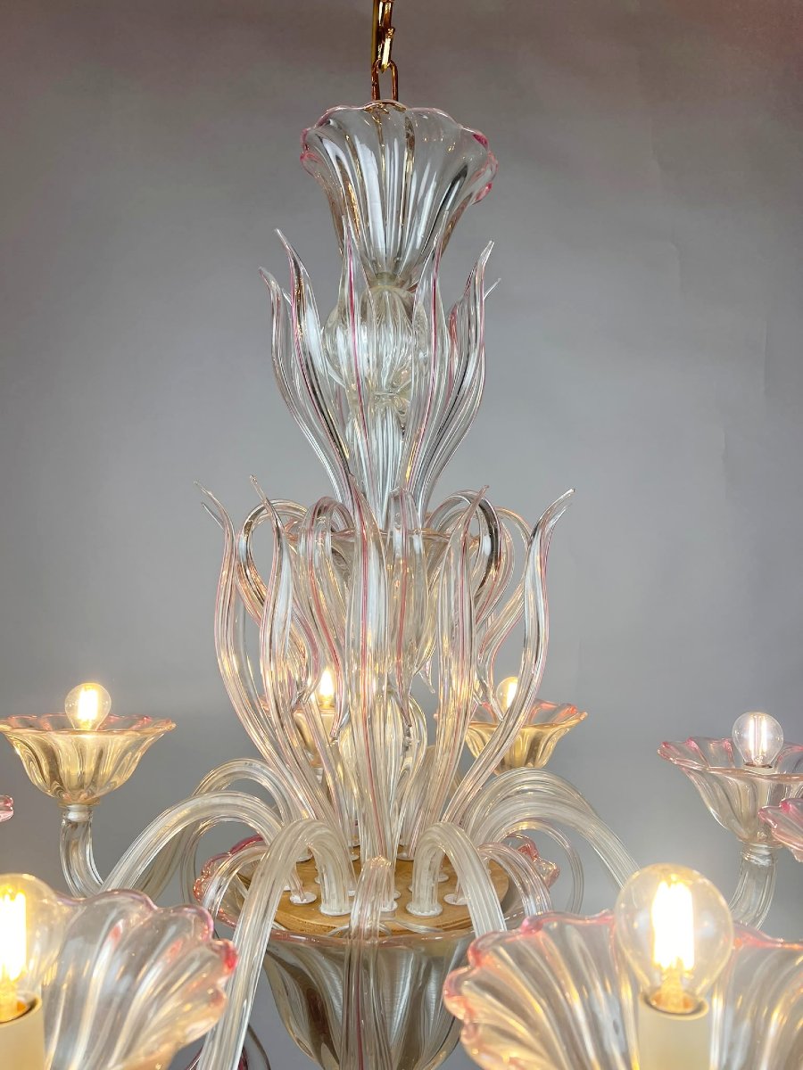 Lustre Murano à huit bras, XXe siècle-photo-3