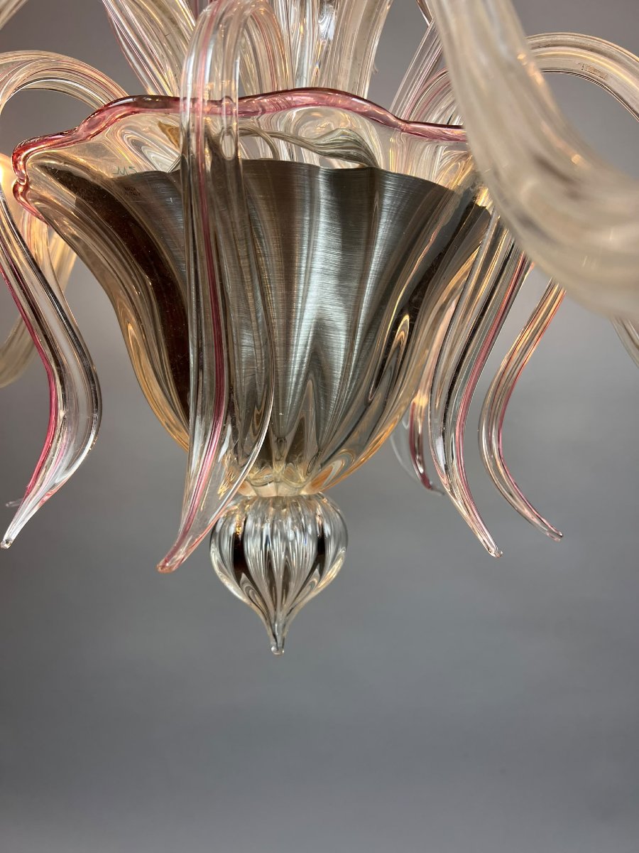 Lustre Murano à huit bras, XXe siècle-photo-2