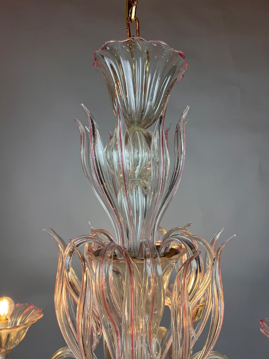 Lustre Murano à huit bras, XXe siècle-photo-3