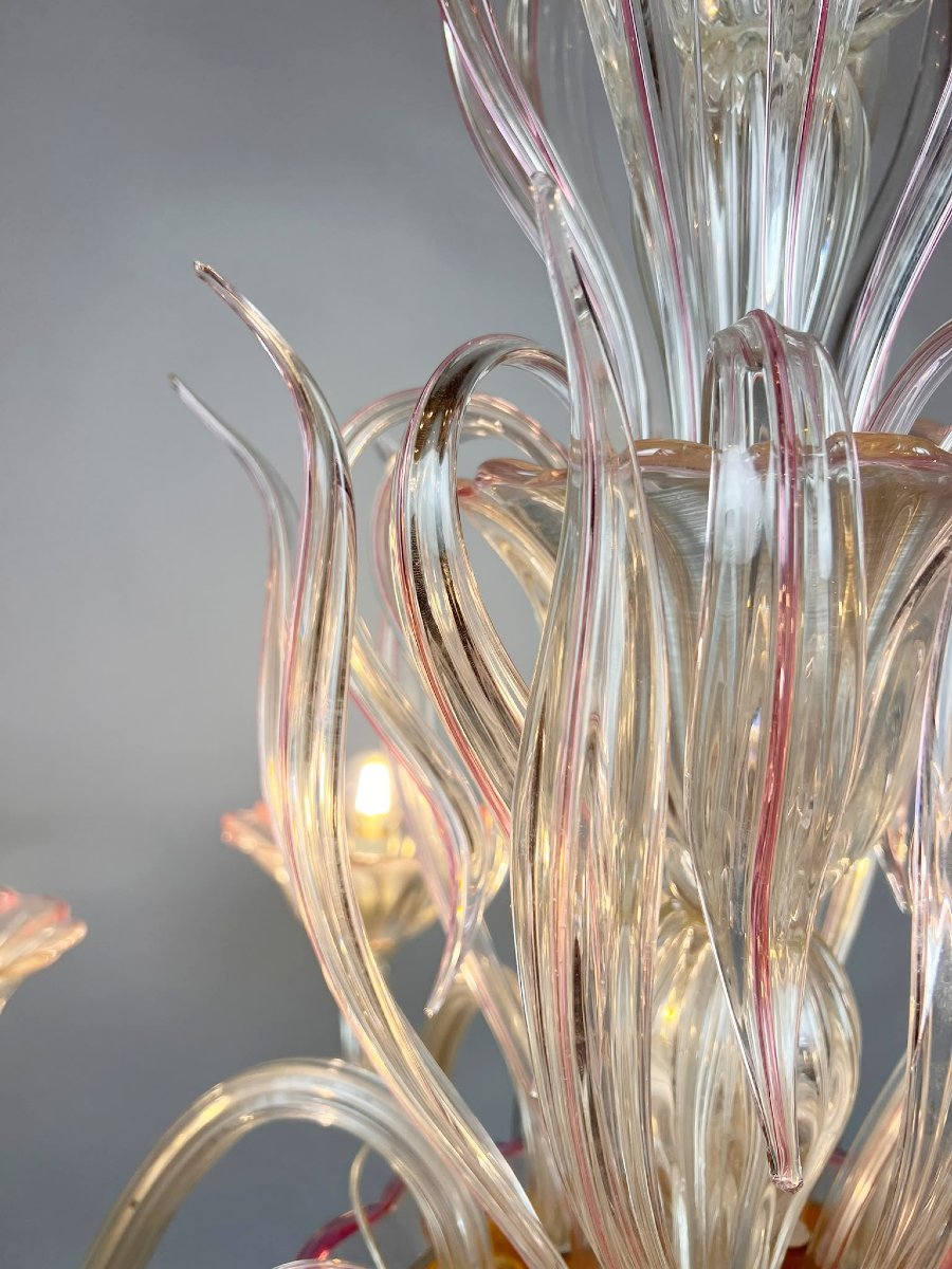 Lustre Murano à huit bras, XXe siècle-photo-6