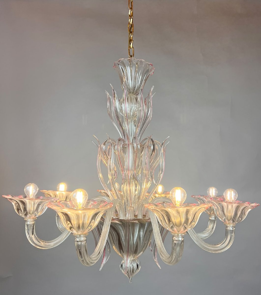 Lustre Murano à huit bras, XXe siècle