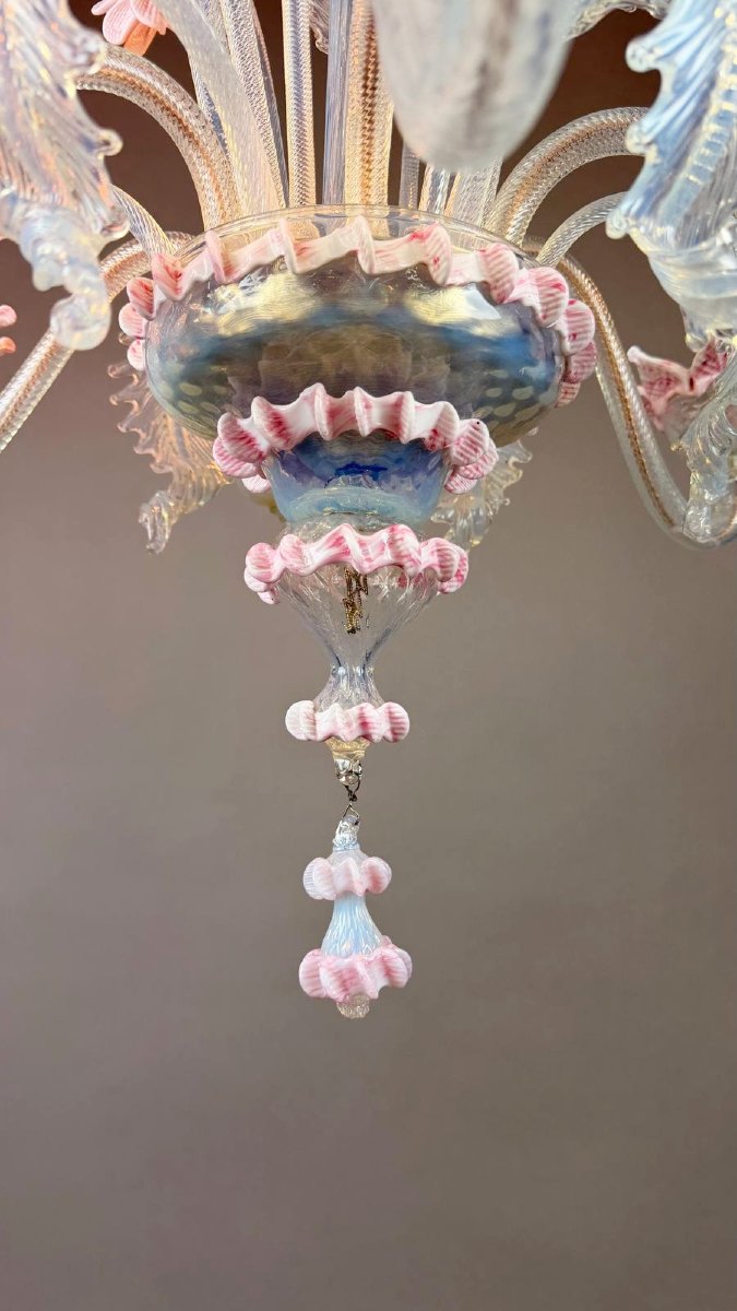 Lustre Murano à 6 bras, 20th-photo-3