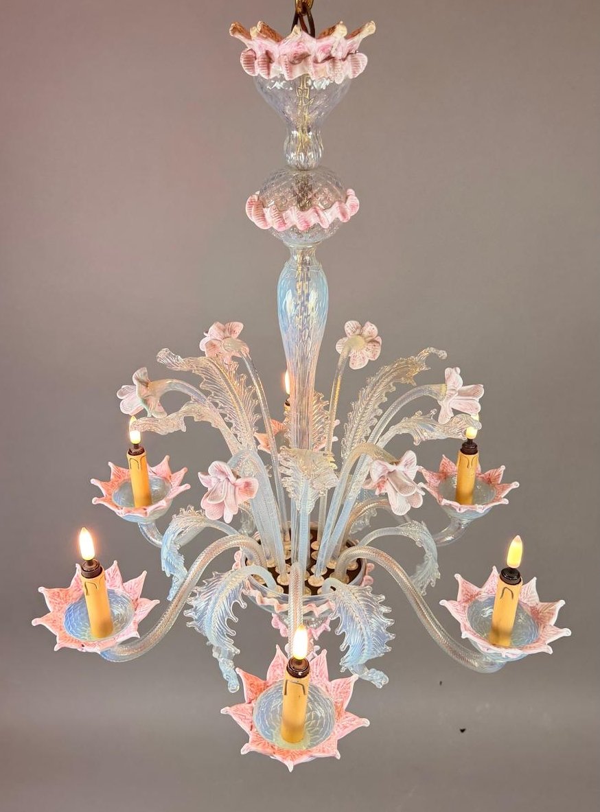 Lustre Murano à 6 bras, 20th-photo-4