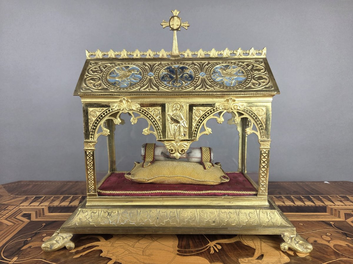 Chasse reliquaire Néogothique, France 19th